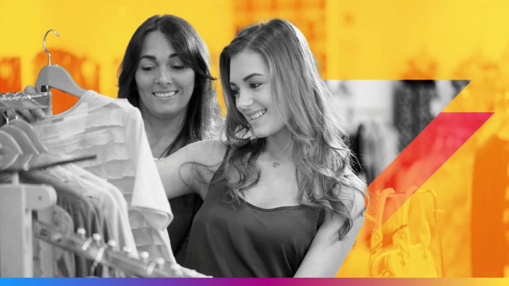 two people shopping for clothing - featured image for agentic AI in retail article