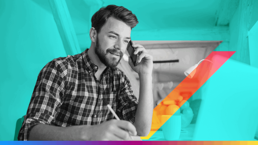 Multichannel storytelling with SMS, MMS, and email image of a person talking on a phone