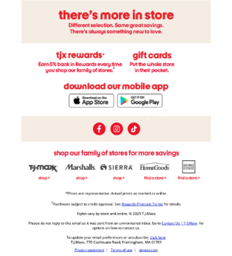 TJX - email footer example