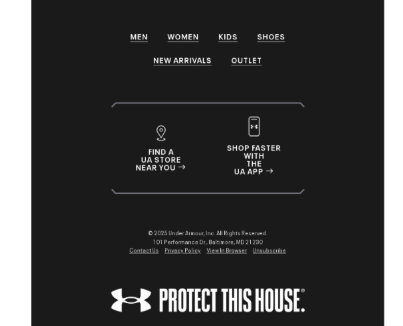Under Armour - email footer example